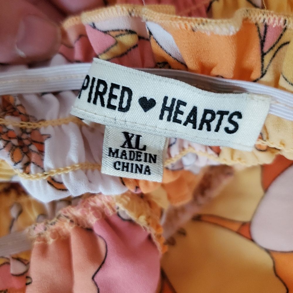 Inspired Hearts Floral Jumpsuit - Pink and Orange - Picture 7 of 7